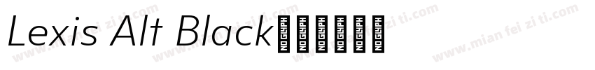 Lexis Alt Black字体转换